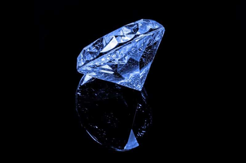 blue diamond reflection