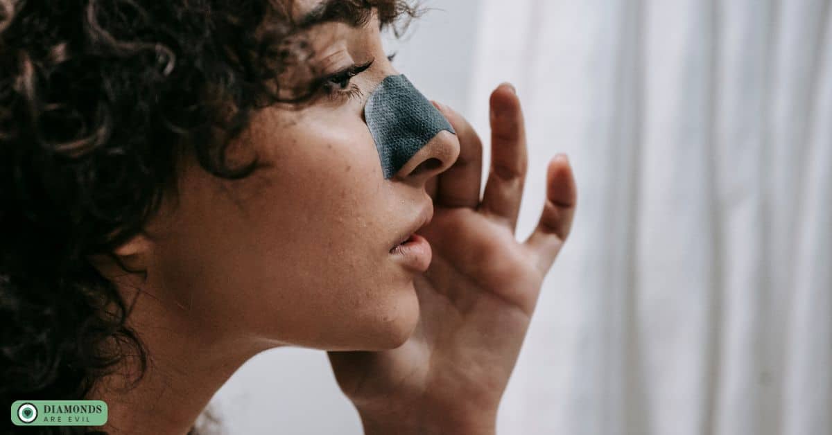 Don’t wear a diamond nose ring if you have sensitive skin