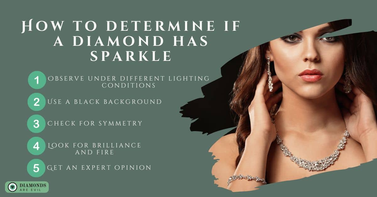 How to determine if a diamond has sparkle