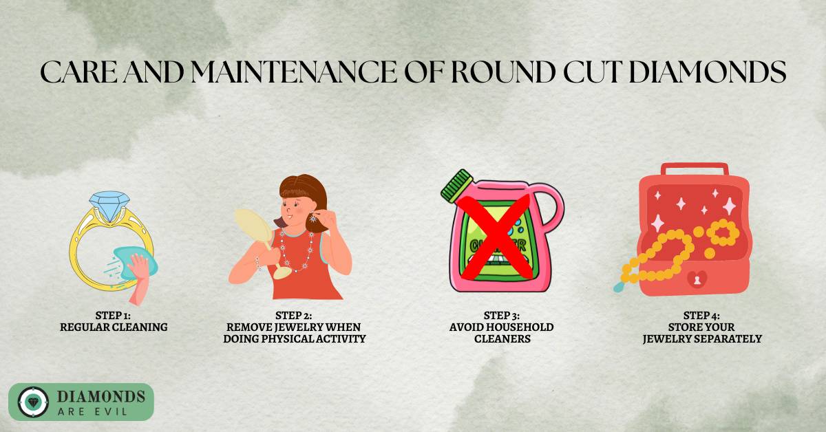 Care and Maintenance of Round Cut Diamonds