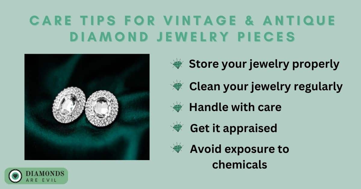 Care Tips for Vintage & Antique Diamond Jewelry Pieces