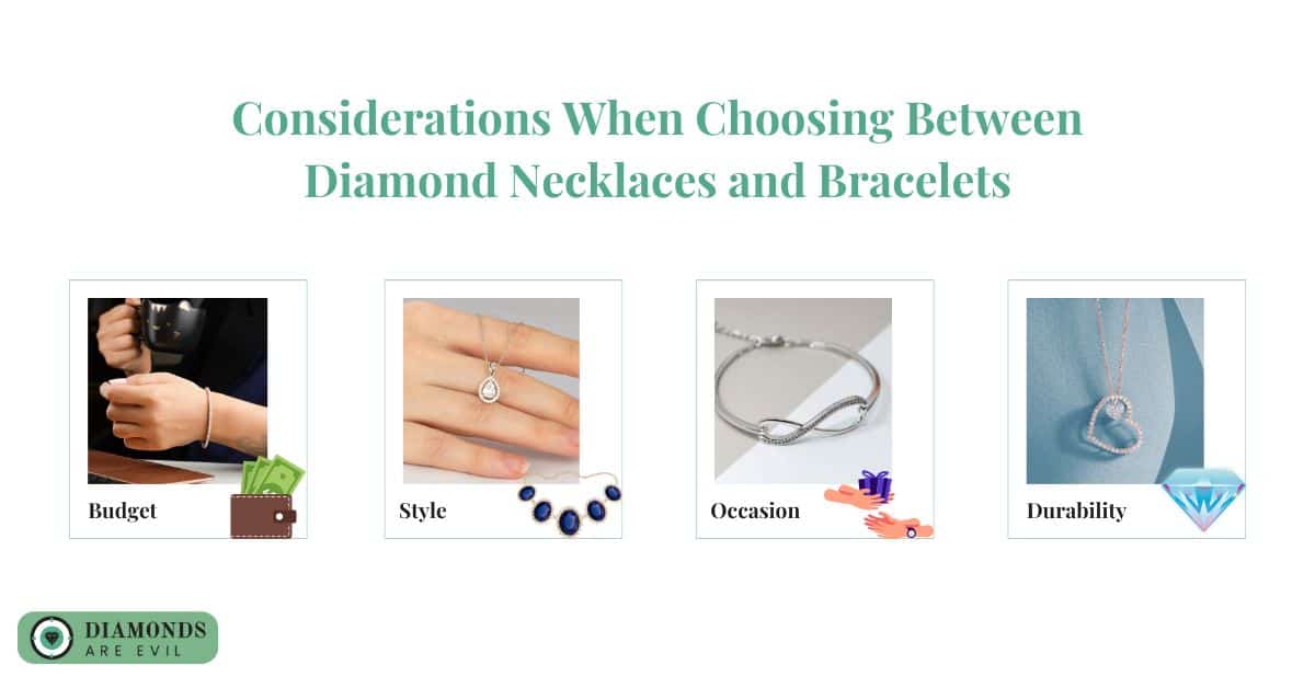 Considerations When Choosing Between Diamond Necklaces and Bracelets 