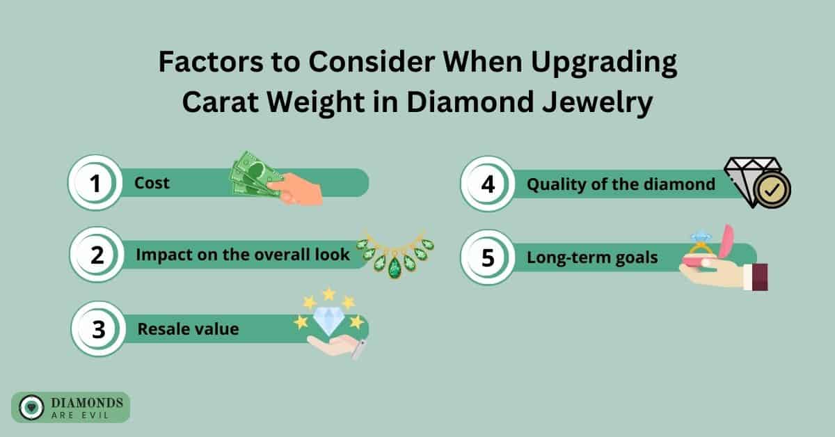 Factors to Consider When Upgrading Carat Weight in Diamond Jewelry