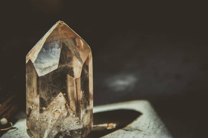 diamond in orange light