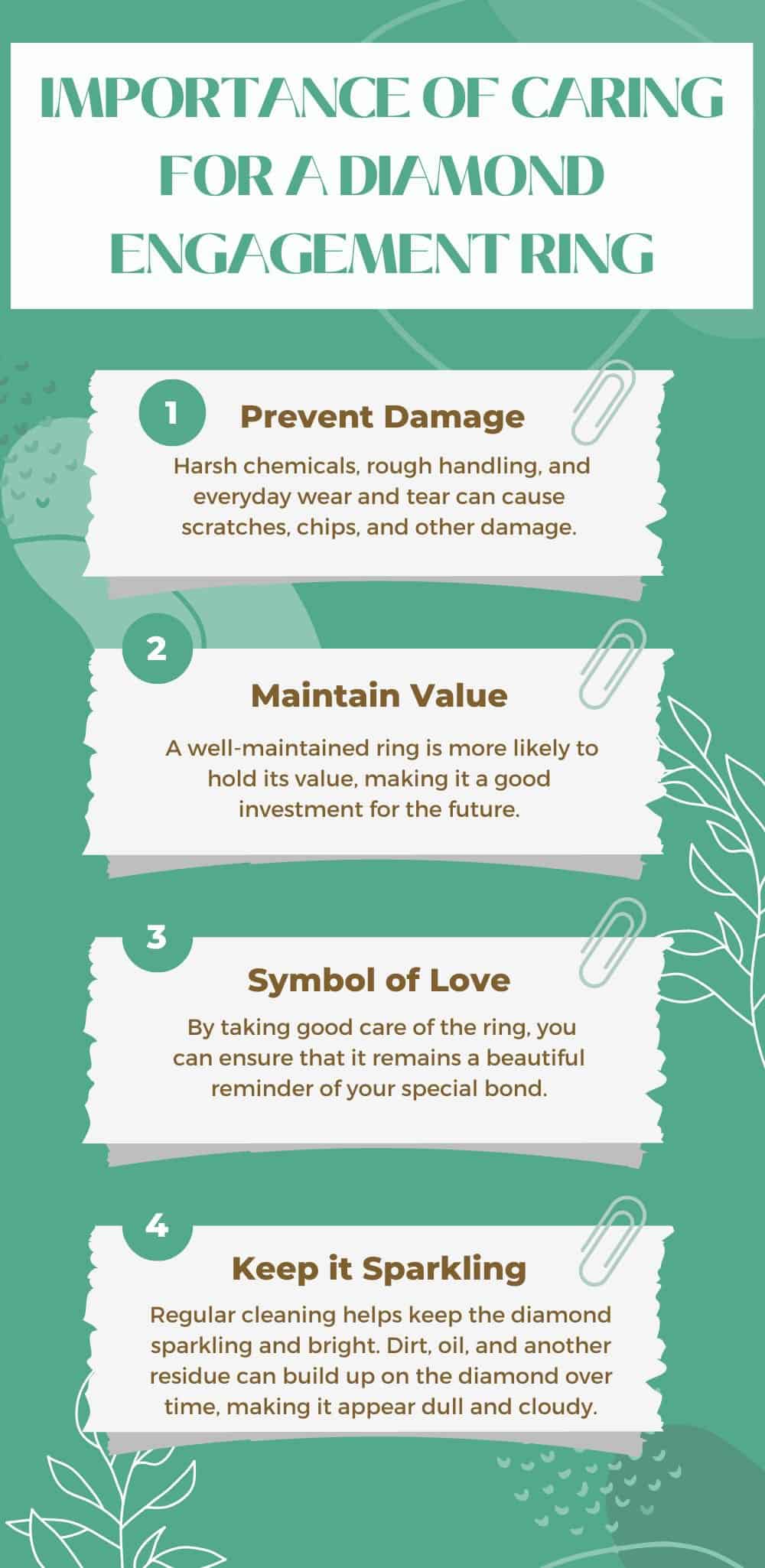 Importance of Caring for a Diamond Engagement Ring