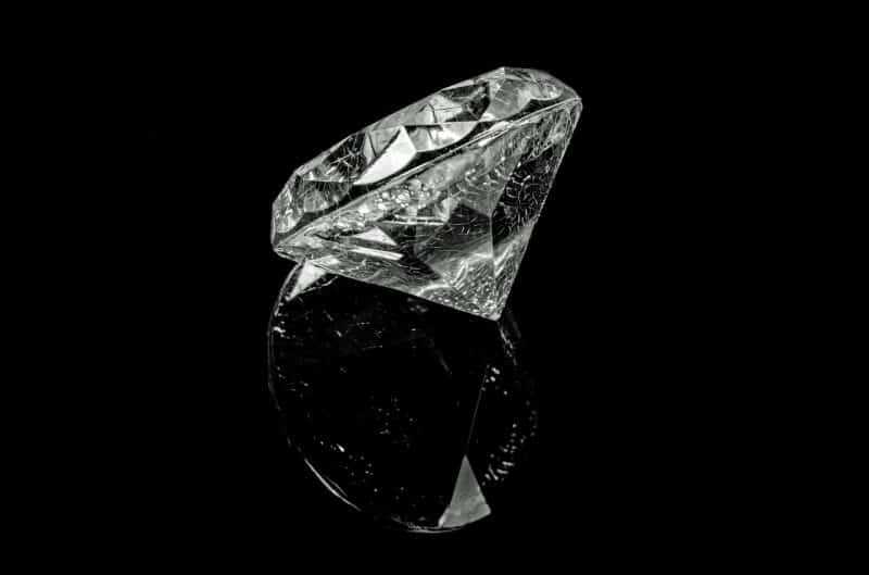 diamond with reflection