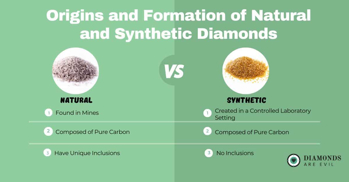 Origins and Formation of Natural and Synthetic Diamonds