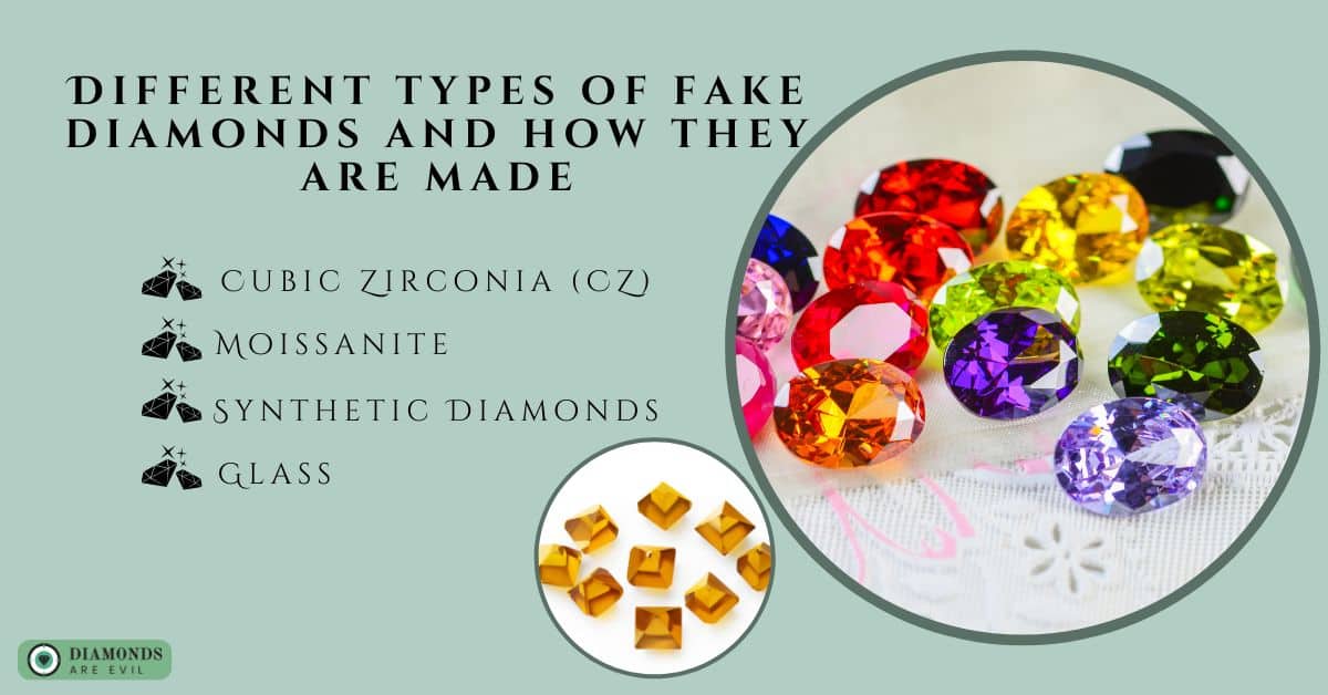 Different types of fake diamonds and how they are made