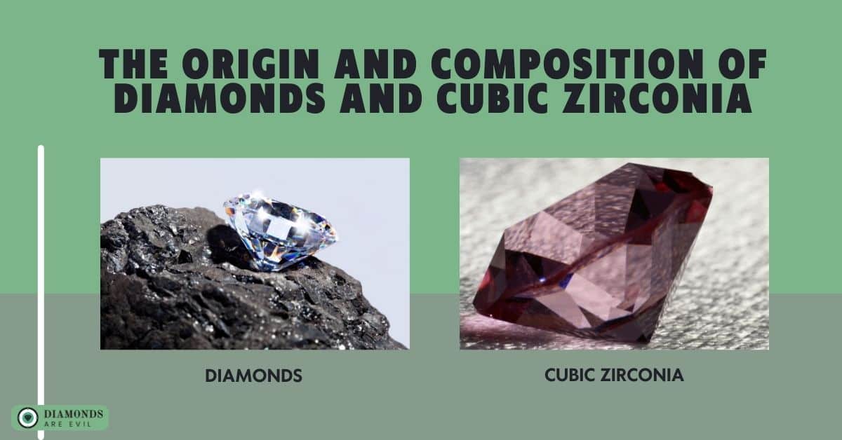 The Origin and Composition of Diamonds and Cubic Zirconia