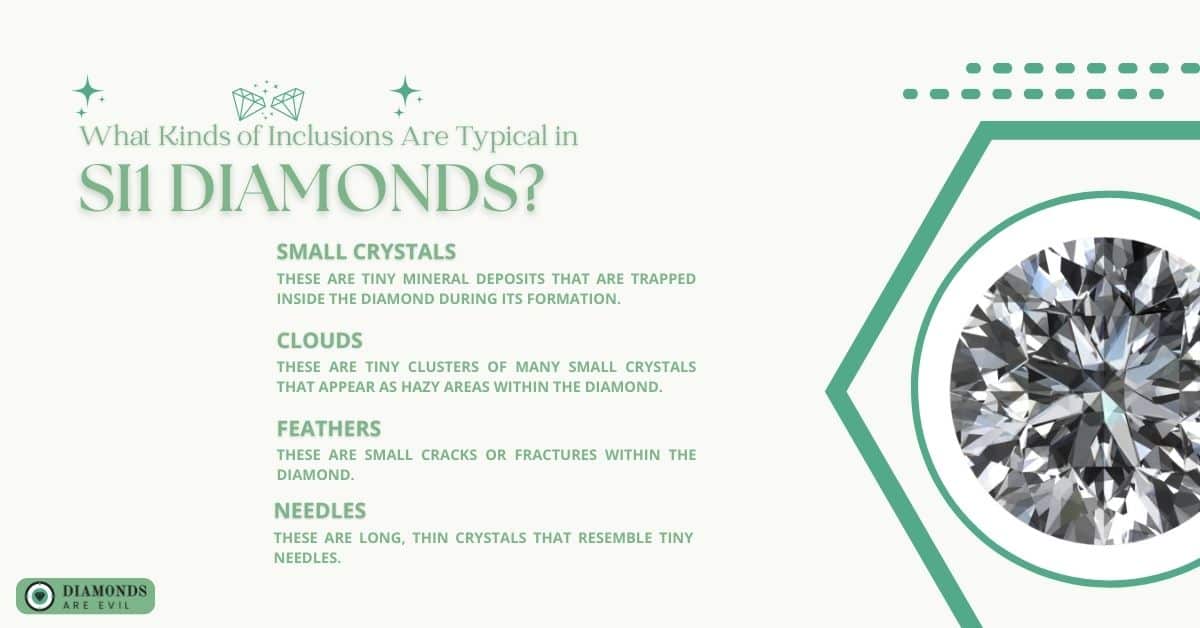 What Kinds of Inclusions Are Typical in SI1 Diamonds