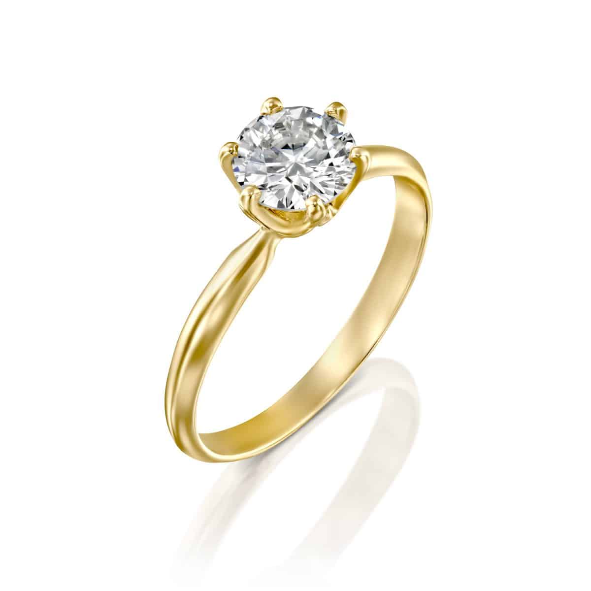 "Claire" - Yellow Gold Lab Grown Diamond Engagement Ring 1.01ct. - main