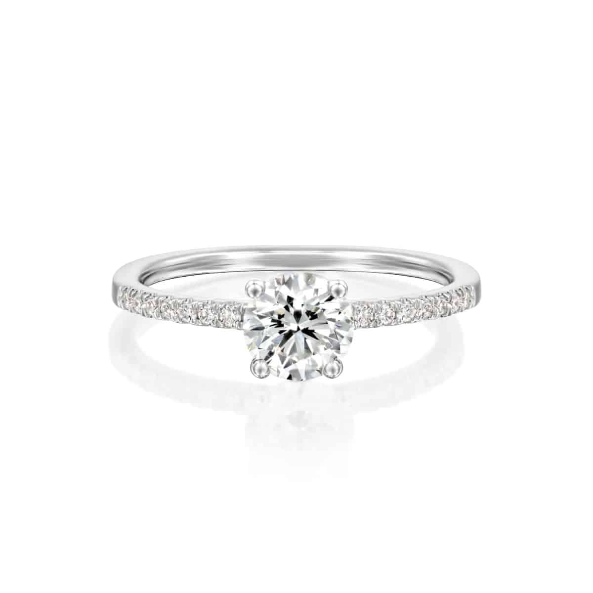 "Carol" - White Gold Lab Grown Diamond Engagement Ring 0.70ct. - laying