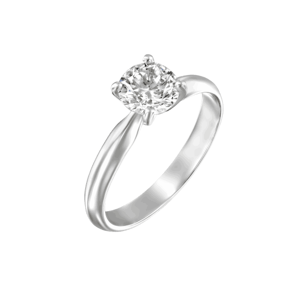 "Brenda" - White Gold Solitaire Lab Grown Diamond Engagement Ring 0.51ct. - main