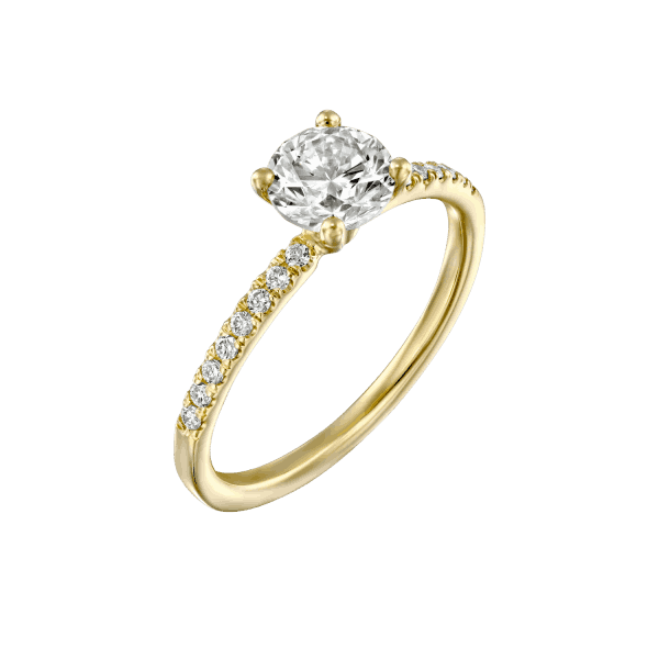 "Carol" - White Gold Lab Grown Diamond Engagement Ring (classic & delicate design) 1.00ct. - main
