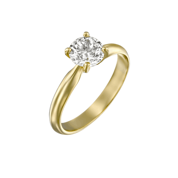 "Brenda" - Yellow Gold Solitaire Lab Grown Diamond Engagement Ring 0.31ct. - main