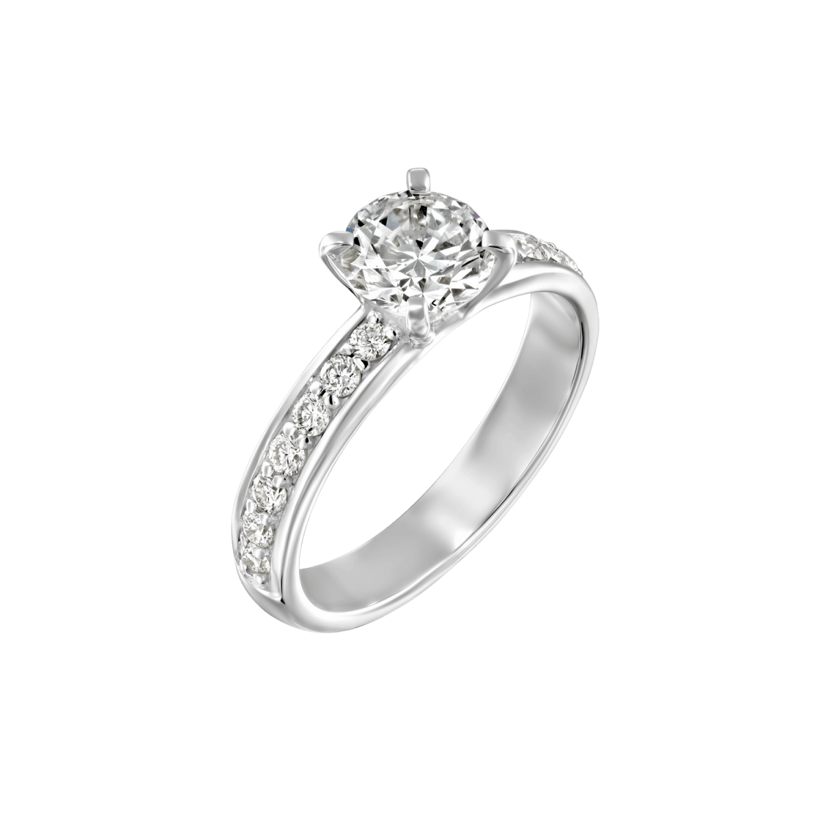 "Lauren" - White Gold Lab Grown Diamond Engagement Ring 1.71ct. - main