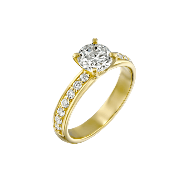 "Lauren" - Yellow Gold Lab Grown Diamond Engagement Ring 1.21ct. - main