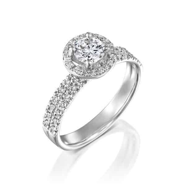 "Venesa" - White Gold Lab Grown Diamond Engagement Ring 1ct. - main