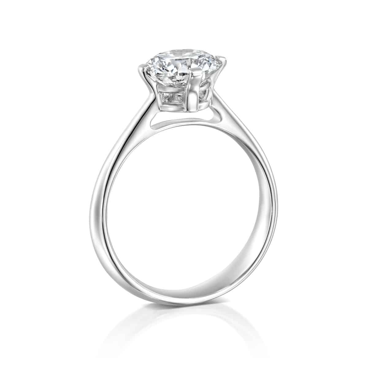 "Mary" - Solitaire Lab Grown Diamond Engagement Ring 1.51ct. - standing