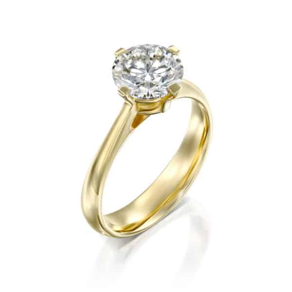 "Mary" - Yellow Gold Lab Grown Diamond Engagement Ring 2.01ct. - main