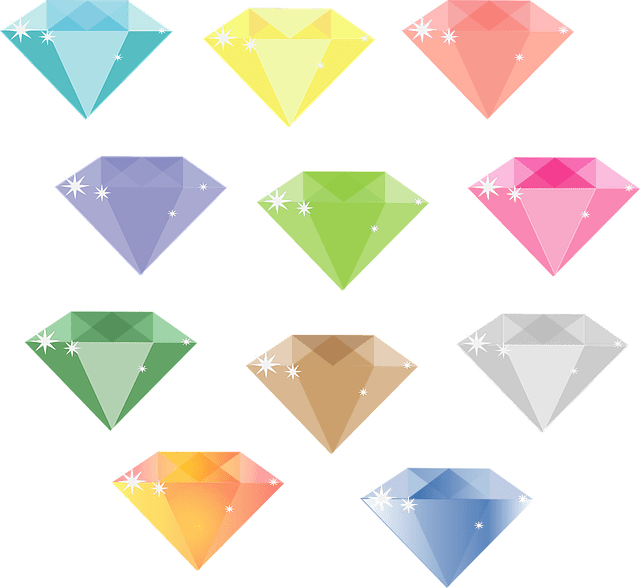 type of colorful diamonds