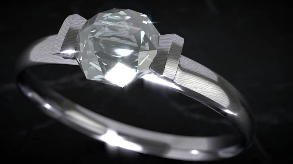 white gold diamond ring