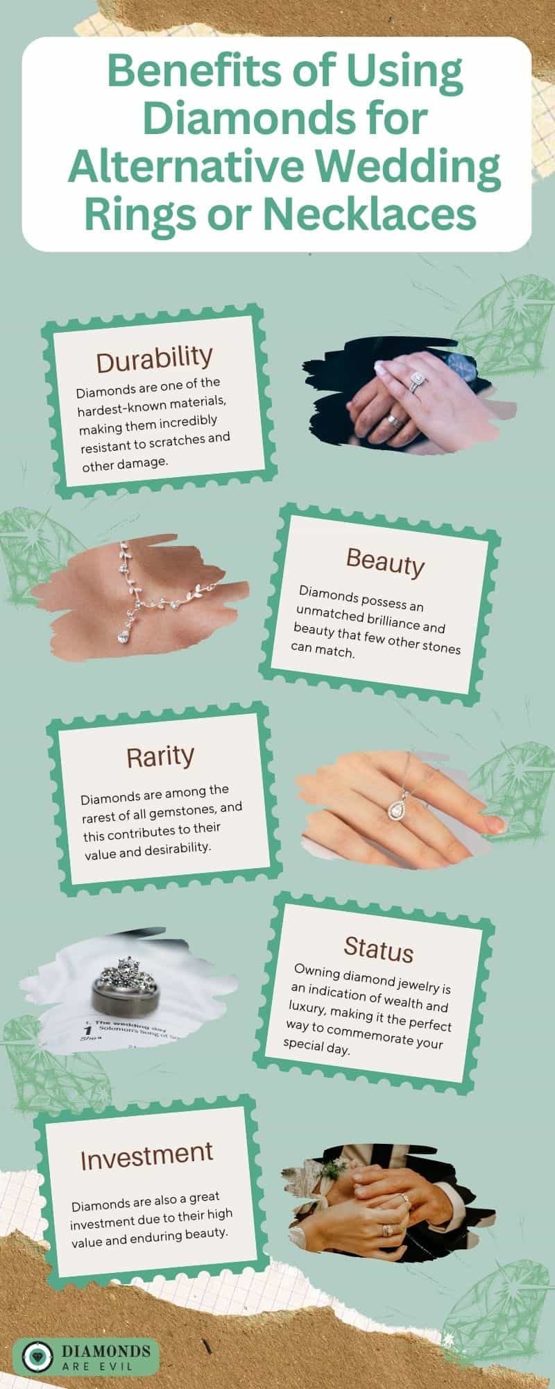 Benefits of Using Diamonds for Alternative Wedding Rings Necklaces