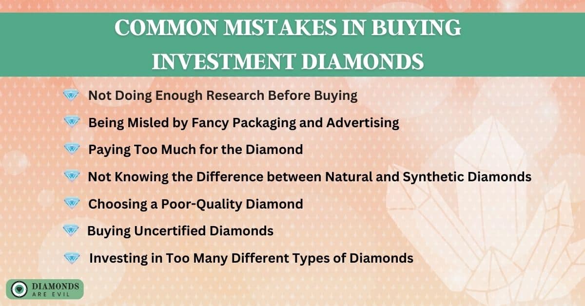 Common Mistakes in Buying Investment Diamonds