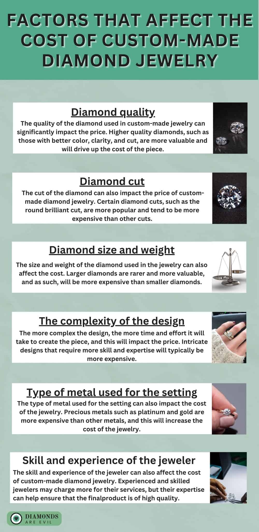Factors that Affect the Cost of Custom-Made Diamond Jewelry
