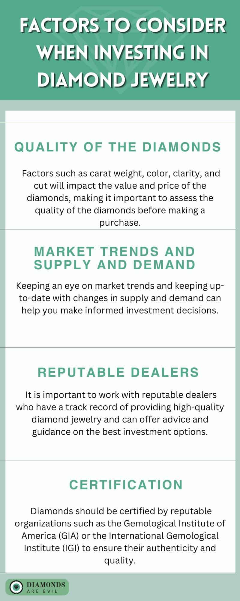 Factors to Consider When Investing in Diamond Jewelry