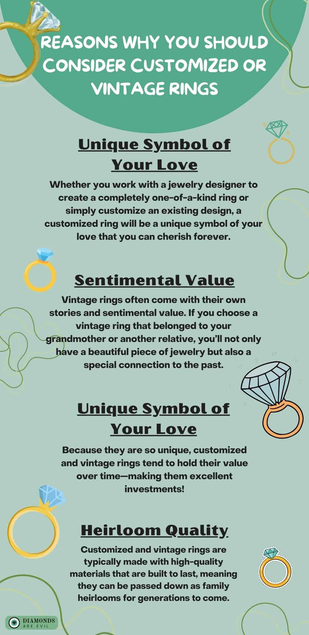 Reasons Why You Should Consider Customized or Vintage Rings
