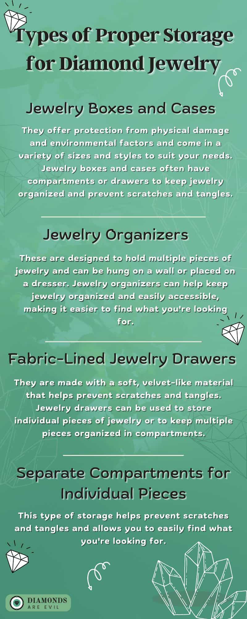 Types of Proper Storage for Diamond Jewelry