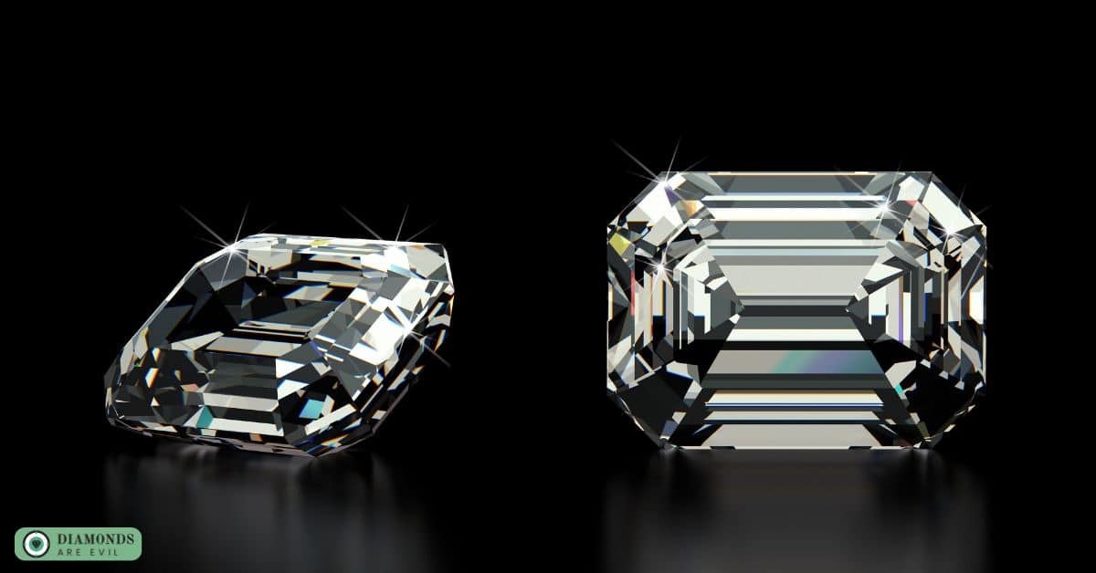 Emerald cut diamonds