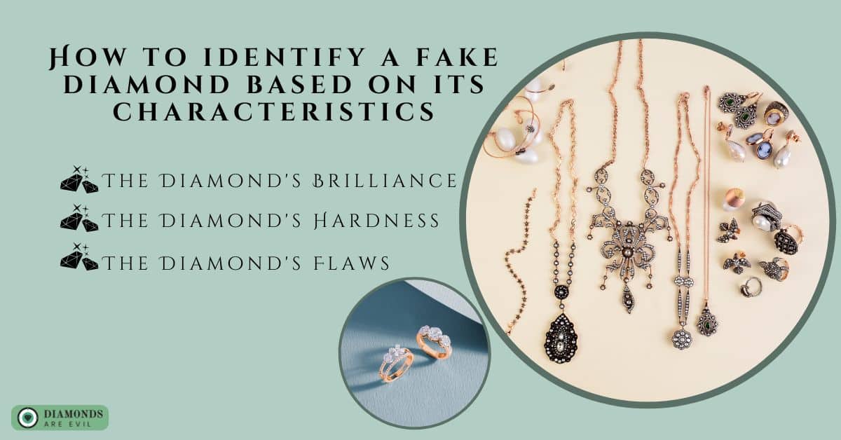 How to identify a fake diamond based on its characteristics