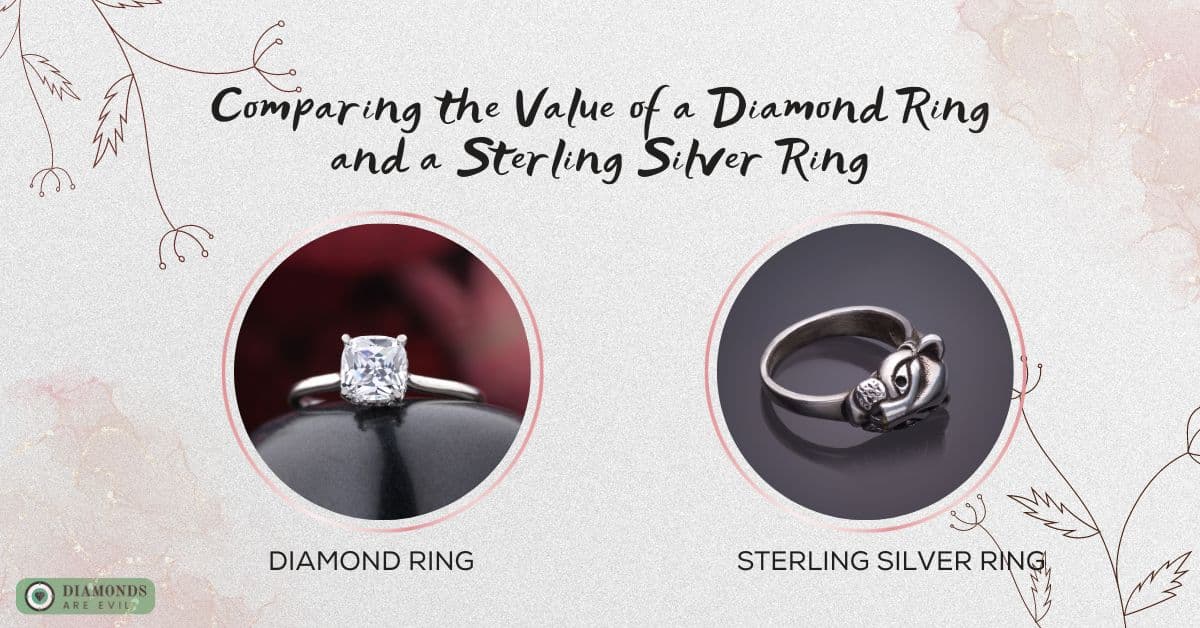 Comparing the Value of a Diamond Ring and a Sterling Silver Ring