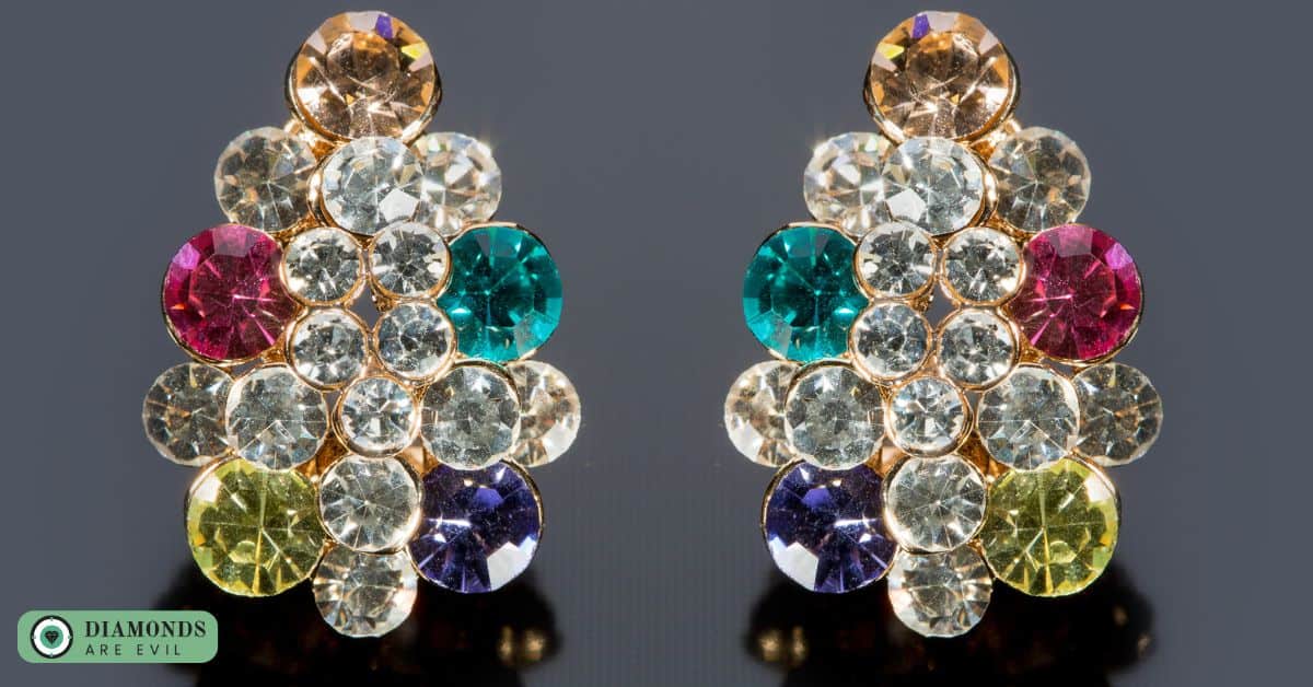 Diamond Earrings with Colored Gemstones: Adding a Pop of Color