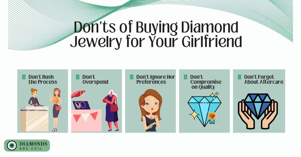Don'ts of Buying Diamond Jewelry for Your Girlfriend