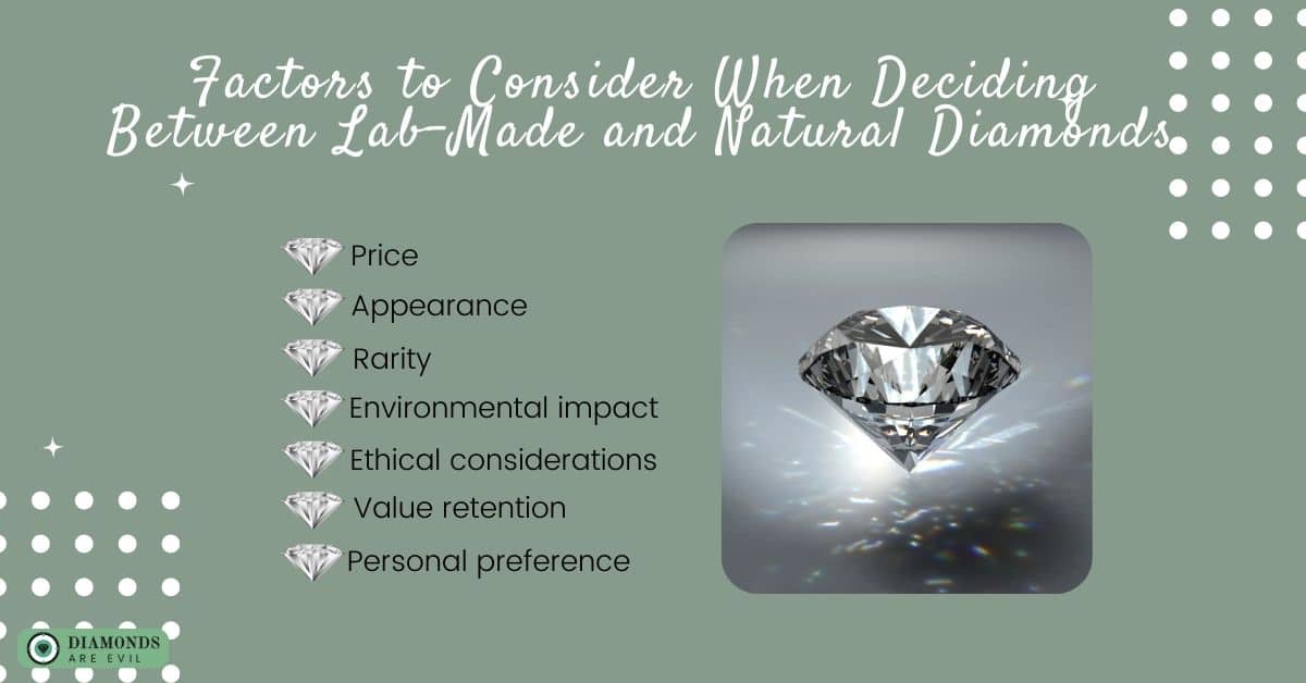 Factors to Consider When Deciding Between Lab-Made and Natural Diamonds