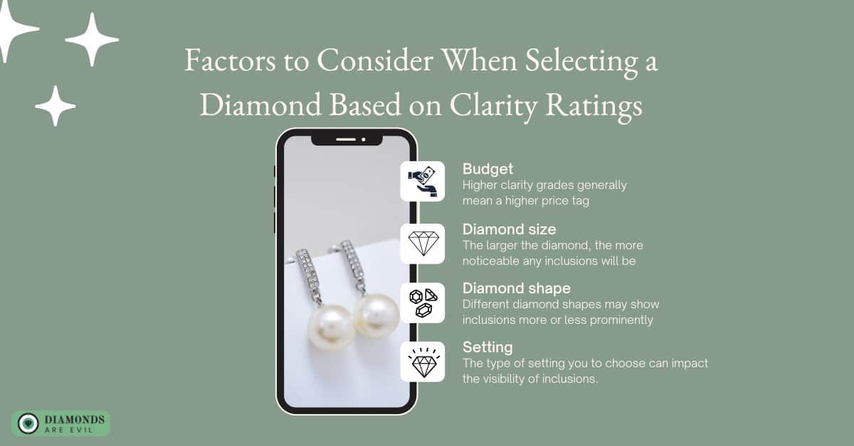 Factors to Consider When Selecting a Diamond Based on Clarity Ratings