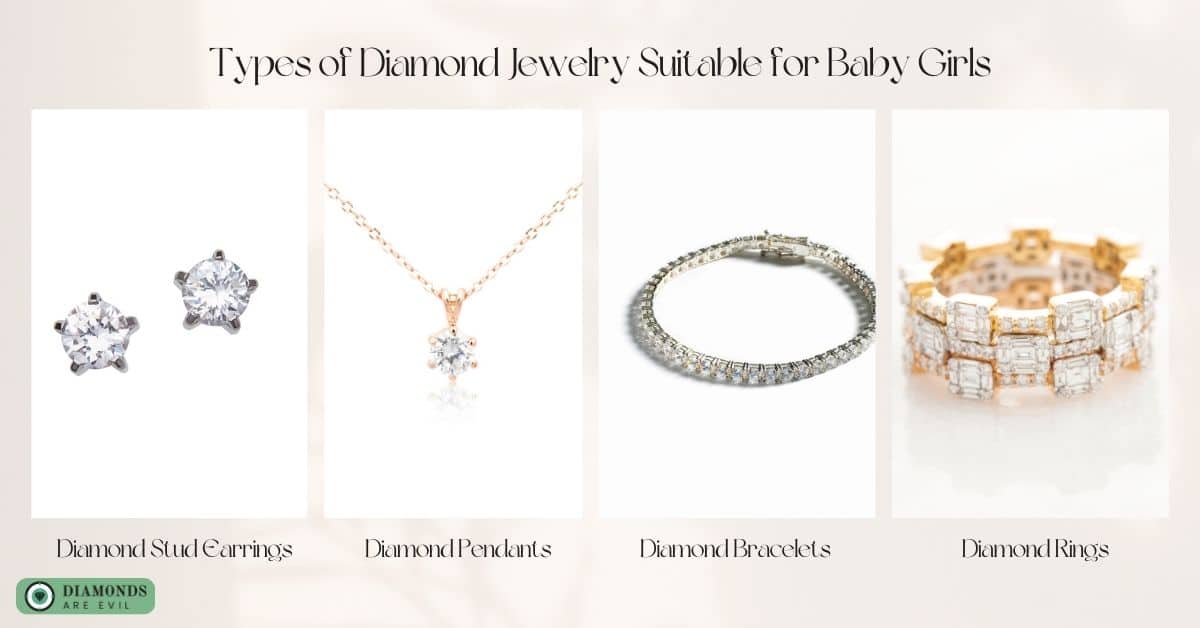 Types of Diamond Jewelry Suitable for Baby Girls
