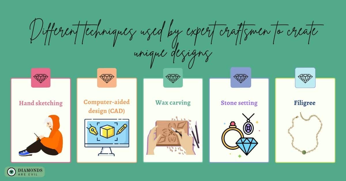 Different techniques used by expert craftsmen to create unique designs