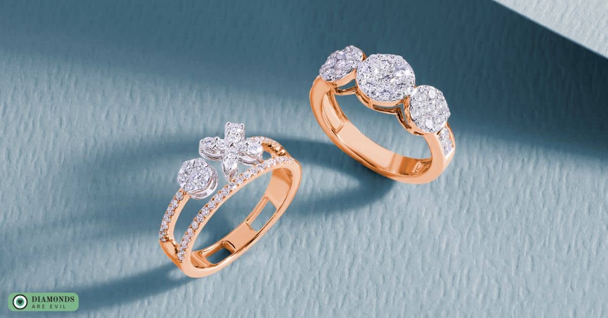 Rose Gold Morganite and Diamond Split Shank Ring