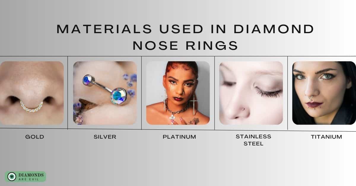 Materials Used in Diamond Nose Rings